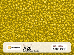 LumeGem A20 Yellow A20 2.6mm fuse beads
