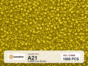 LumeGem A21 Yellow A21 2.6mm fuse beads
