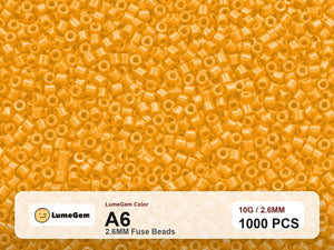 LumeGem A6 Yellow A6 2.6mm fuse beads