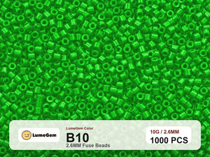 LumeGem B10 Green B10 2.6mm fuse beads