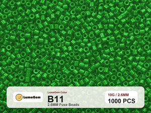 LumeGem B11 Green B11 2.6mm fuse beads