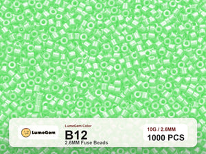LumeGem B12 Green B12 2.6mm fuse beads