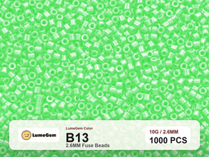 LumeGem B13 Green B13 2.6mm fuse beads