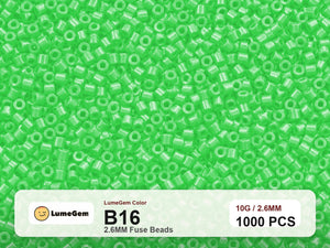 LumeGem B16 Green B16 2.6mm fuse beads