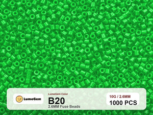 LumeGem B20 Green B20 2.6mm fuse beads