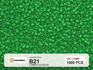 LumeGem B21 Green B21 2.6mm fuse beads