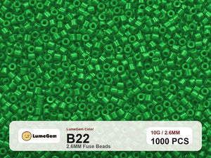 LumeGem B22 Green B22 2.6mm fuse beads