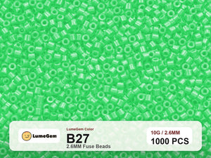 LumeGem B27 Green B27 2.6mm fuse beads