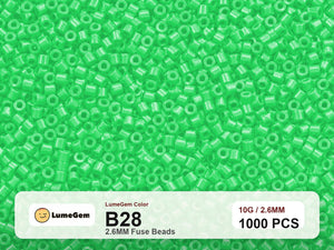 LumeGem B28 Green B28 2.6mm fuse beads