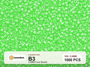 LumeGem B3 Green B3 2.6mm fuse beads