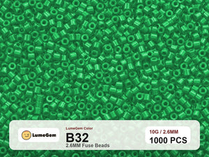 LumeGem B32 Green B32 2.6mm fuse beads