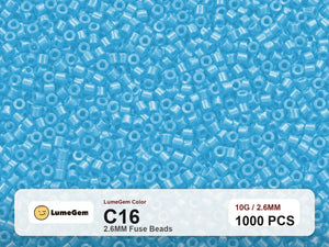 LumeGem C16 Blue C16 2.6mm fuse beads
