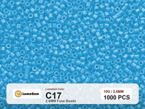 LumeGem C17 Blue C17 2.6mm fuse beads