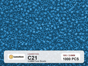 LumeGem C21 Blue C21 2.6mm fuse beads