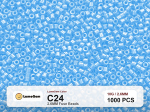 LumeGem C24 Blue C24 2.6mm fuse beads