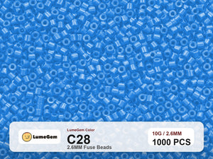LumeGem C28 Blue C28 2.6mm fuse beads
