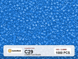 LumeGem C29 Blue C29 2.6mm fuse beads