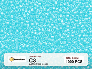 LumeGem C3 Blue C3 2.6mm fuse beads