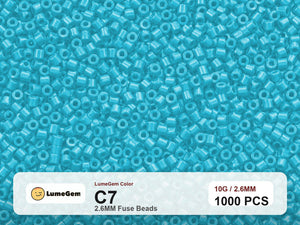 LumeGem C7 Blue C7 2.6mm fuse beads