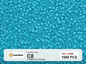 LumeGem C8 Blue C8 2.6mm fuse beads