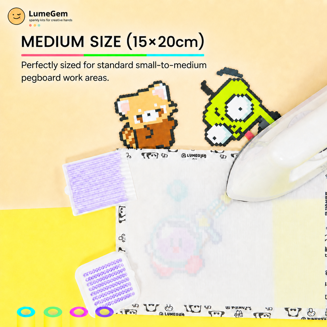 LumeGem wide masking tape 3-pack for fuse bead designs, detail view 2