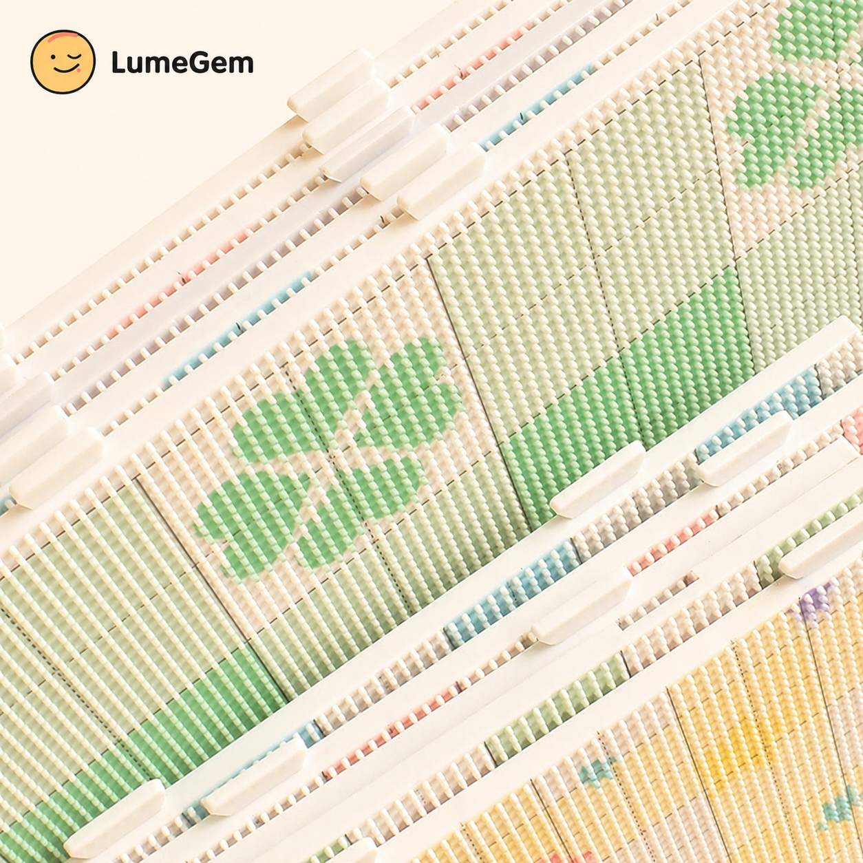 LumeGem 52x52 square pegboard set for 2.6mm mini fuse beads, detail view 2