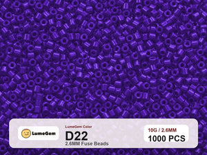 LumeGem D22 Purple D22 2.6mm fuse beads