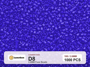 LumeGem D8 Purple D8 2.6mm fuse beads