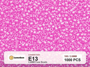 LumeGem E13 Pink E13 2.6mm fuse beads