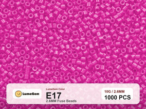 LumeGem E17 Pink E17 2.6mm fuse beads