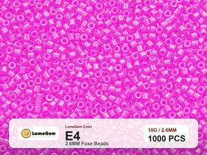 LumeGem E4 Pink E4 2.6mm fuse beads