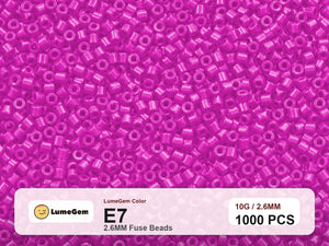 LumeGem E7 Pink E7 2.6mm fuse beads