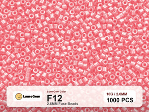 LumeGem F12 Red F12 2.6mm fuse beads