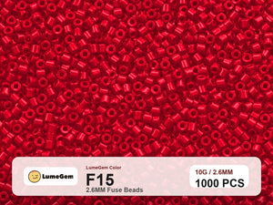 LumeGem F15 Red F15 2.6mm fuse beads