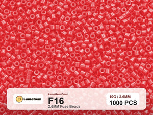 LumeGem F16 Red F16 2.6mm fuse beads