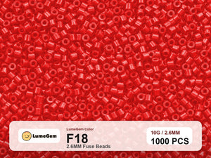 LumeGem F18 Red F18 2.6mm fuse beads