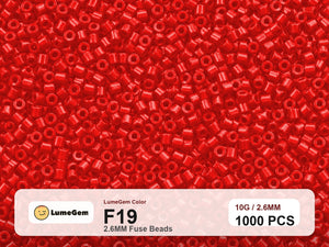 LumeGem F19 Red F19 2.6mm fuse beads