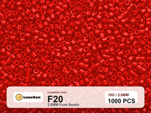 LumeGem F20 Red F20 2.6mm fuse beads