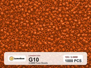 LumeGem G10 Orange G10 2.6mm fuse beads
