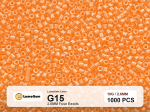 LumeGem G15 Orange G15 2.6mm fuse beads