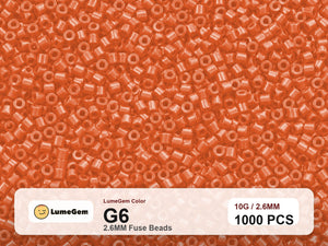 LumeGem G6 Orange G6 2.6mm fuse beads
