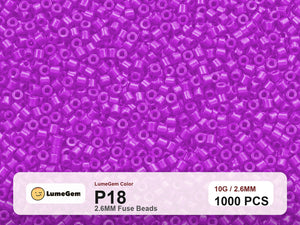 LumeGem P18 Purple P18 2.6mm fuse beads