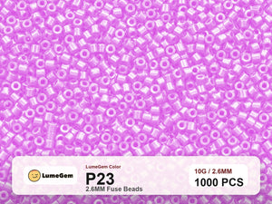 LumeGem P23 Purple P23 2.6mm fuse beads