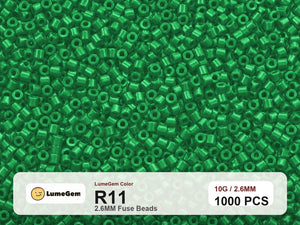 LumeGem R11 Green R11 2.6mm fuse beads
