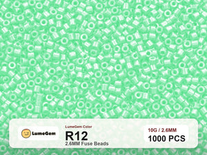 LumeGem R12 Green R12 2.6mm fuse beads