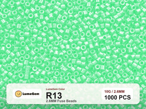 LumeGem R13 Green R13 2.6mm fuse beads