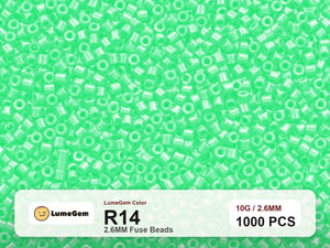 LumeGem R14 Green R14 2.6mm fuse beads