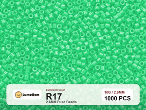 LumeGem R17 Green R17 2.6mm fuse beads