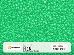 LumeGem R18 Green R18 2.6mm fuse beads