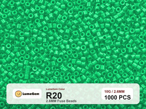 LumeGem R20 Green R20 2.6mm fuse beads